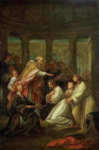 Baptism of St. Augustine (study for the decoration of the Invalides, 1702)